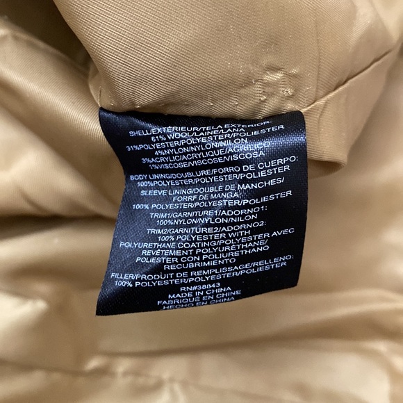 Sam Edelman Single Breasted Wool Blend Coat with Quilted Bib - Picture 10 of 12